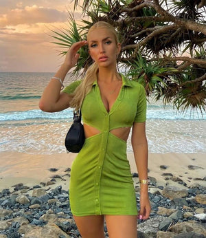 Green With Envy Cut Out Dress